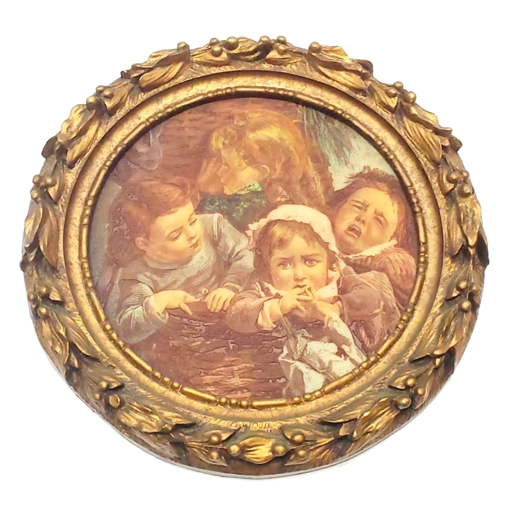Artini Engraving Artwork Wall Decor Subject: Small Children 13" Diameter